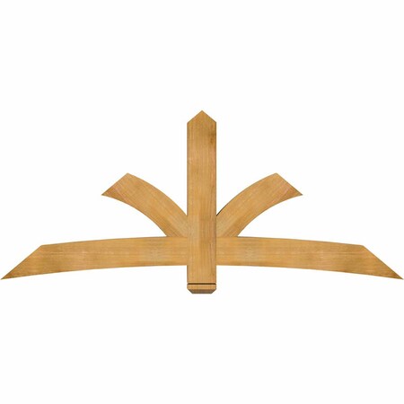 Ekena Millwork Davenport Rough Sawn Timber Gable Bracket, Western Red Cedar, 84"W x 35"H x 4"D x 6"F, 10/12 Pitch GBW084X35X0406DAV00RWR